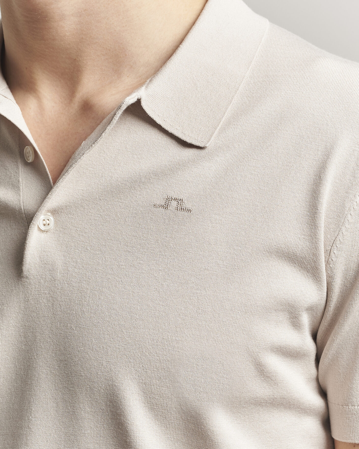 Herren | Poloshirts | J.Lindeberg | Ridge Knitted Polo Moonbeam
