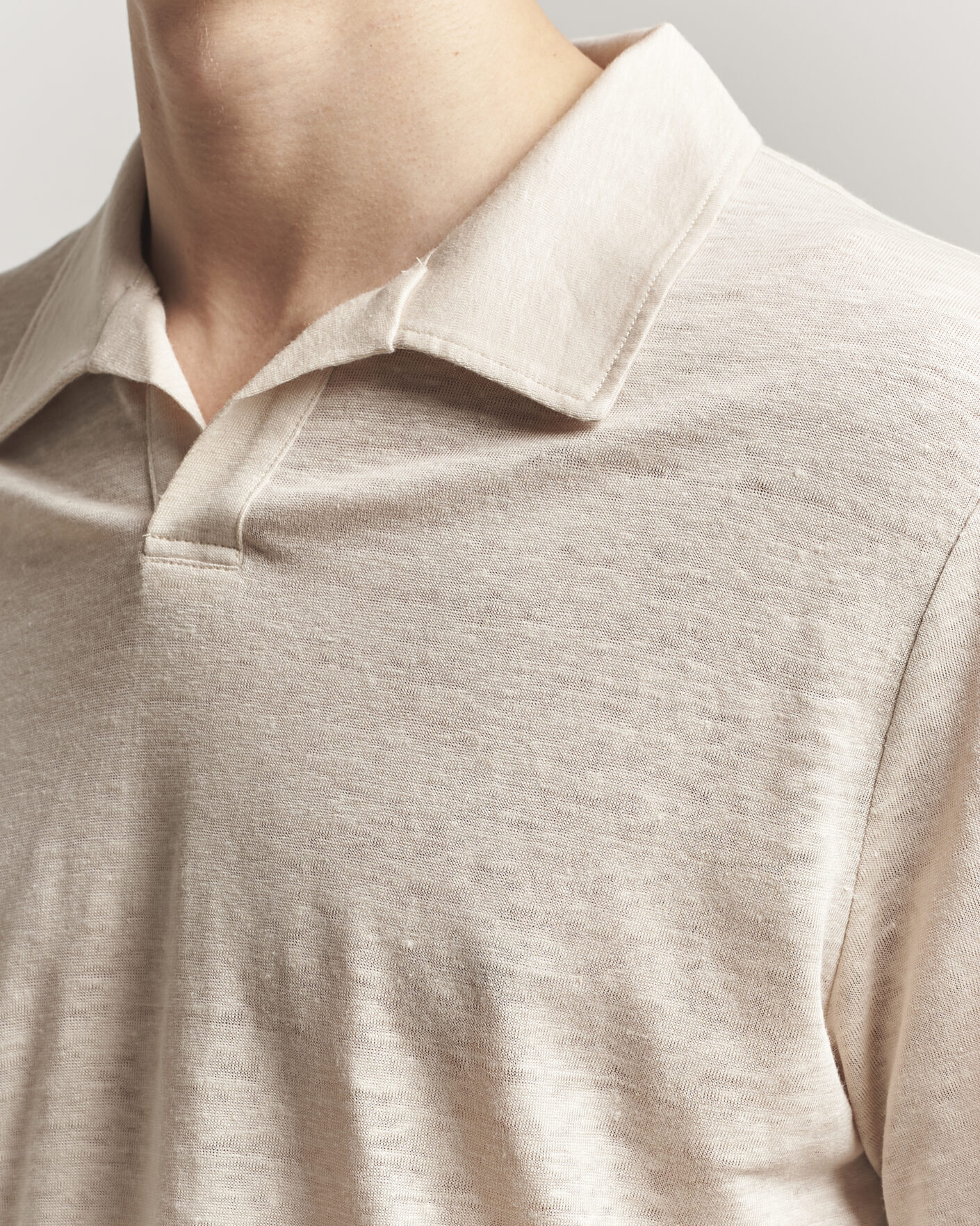 Herren | Poloshirts | J.Lindeberg | Roy Linen Polo Moonbeam