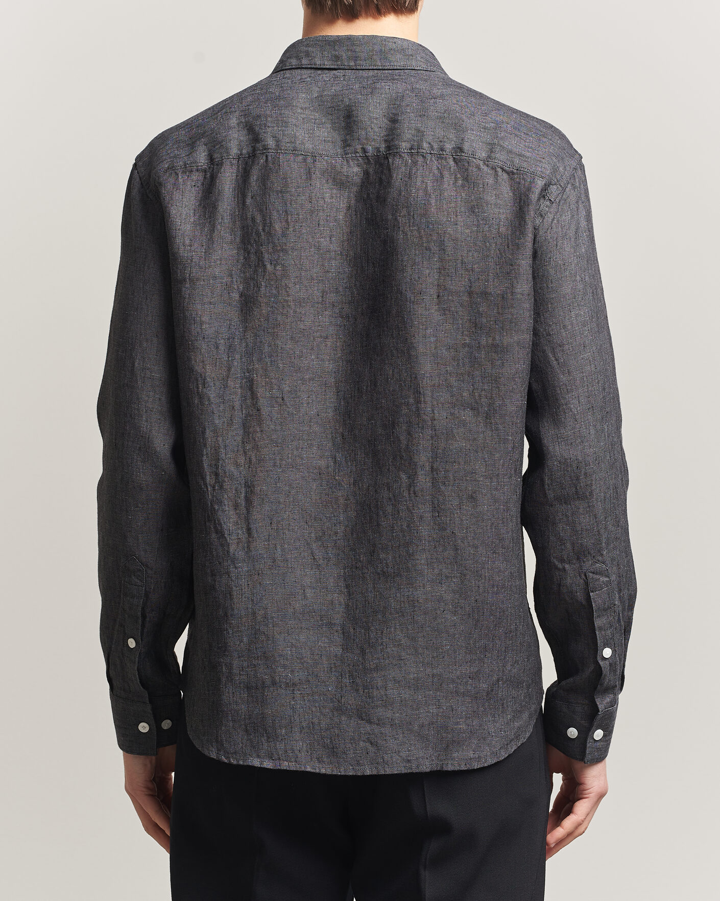 Herren | Hemden | J.Lindeberg | Marlon Linen Melange Shirt Black