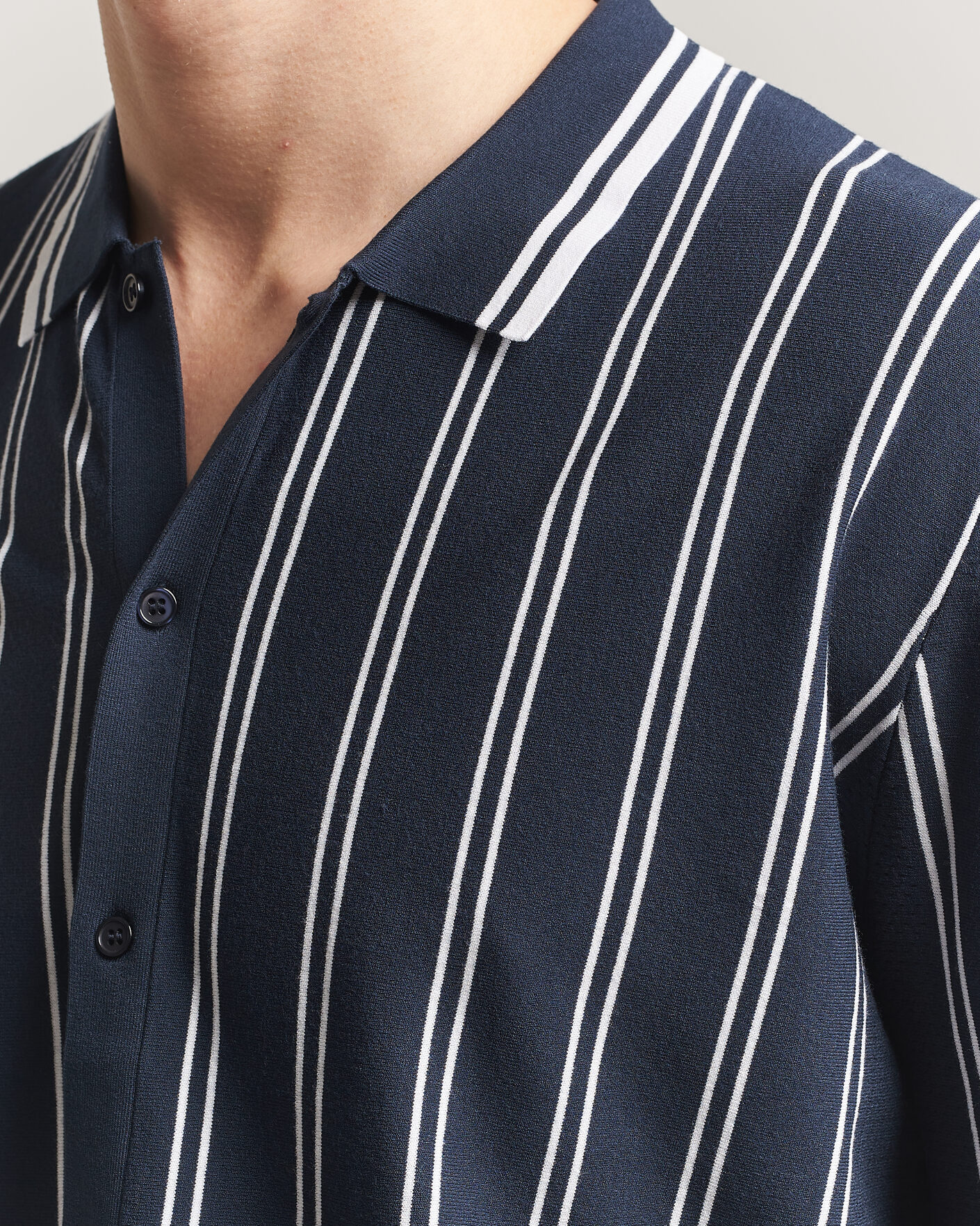 Herren | Hemden | J.Lindeberg | Rue Knit Short Sleeve Shirt JL Navy