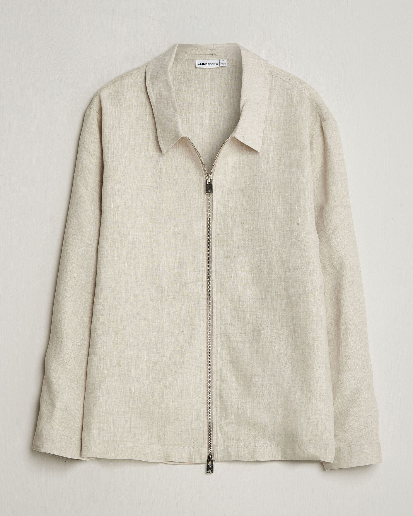 Herren | Hemden | J.Lindeberg | Julius Drape Linen Overshirt Moonbeam