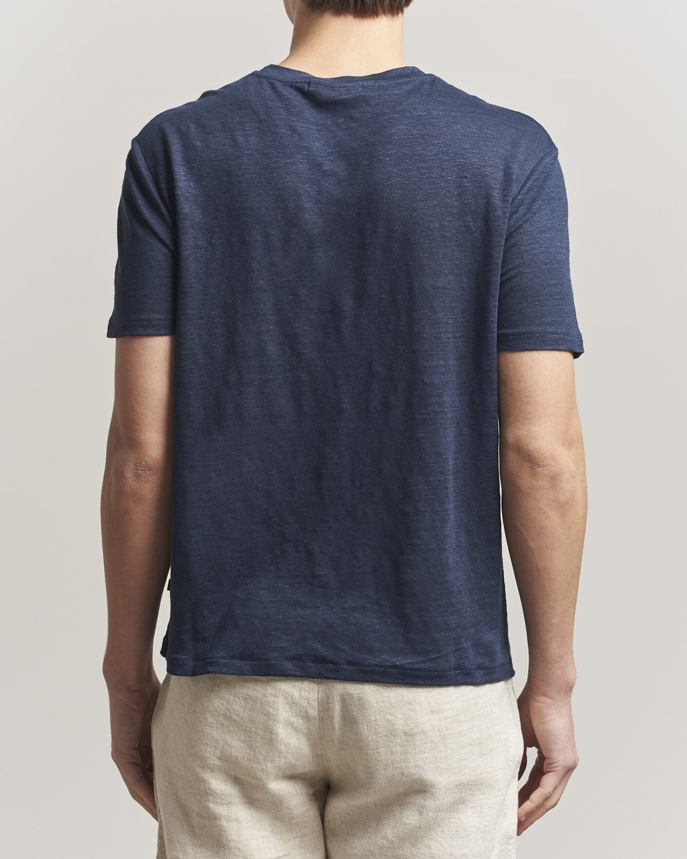 Herren | T-Shirts | J.Lindeberg | Coma Linen T-Shirt JL Navy