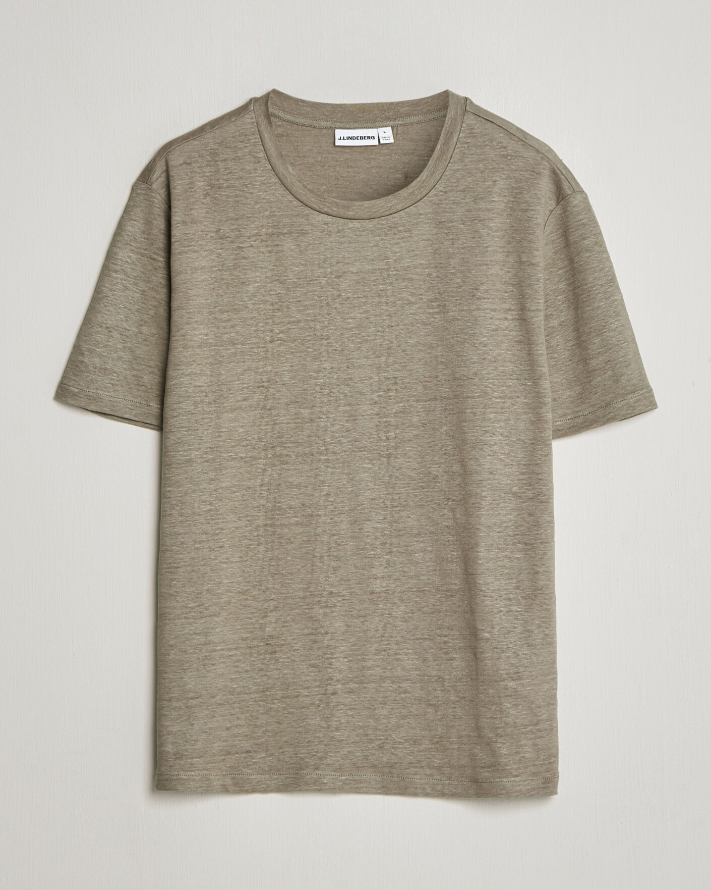 Herren | T-Shirts | J.Lindeberg | Coma Linen T-Shirt Brindle