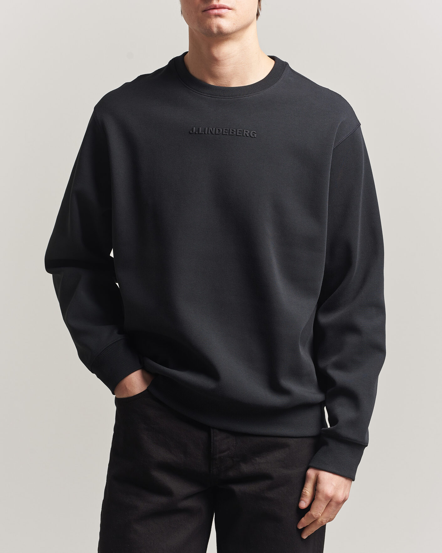 Herren | Pullover | J.Lindeberg | Club Crew Neck Black