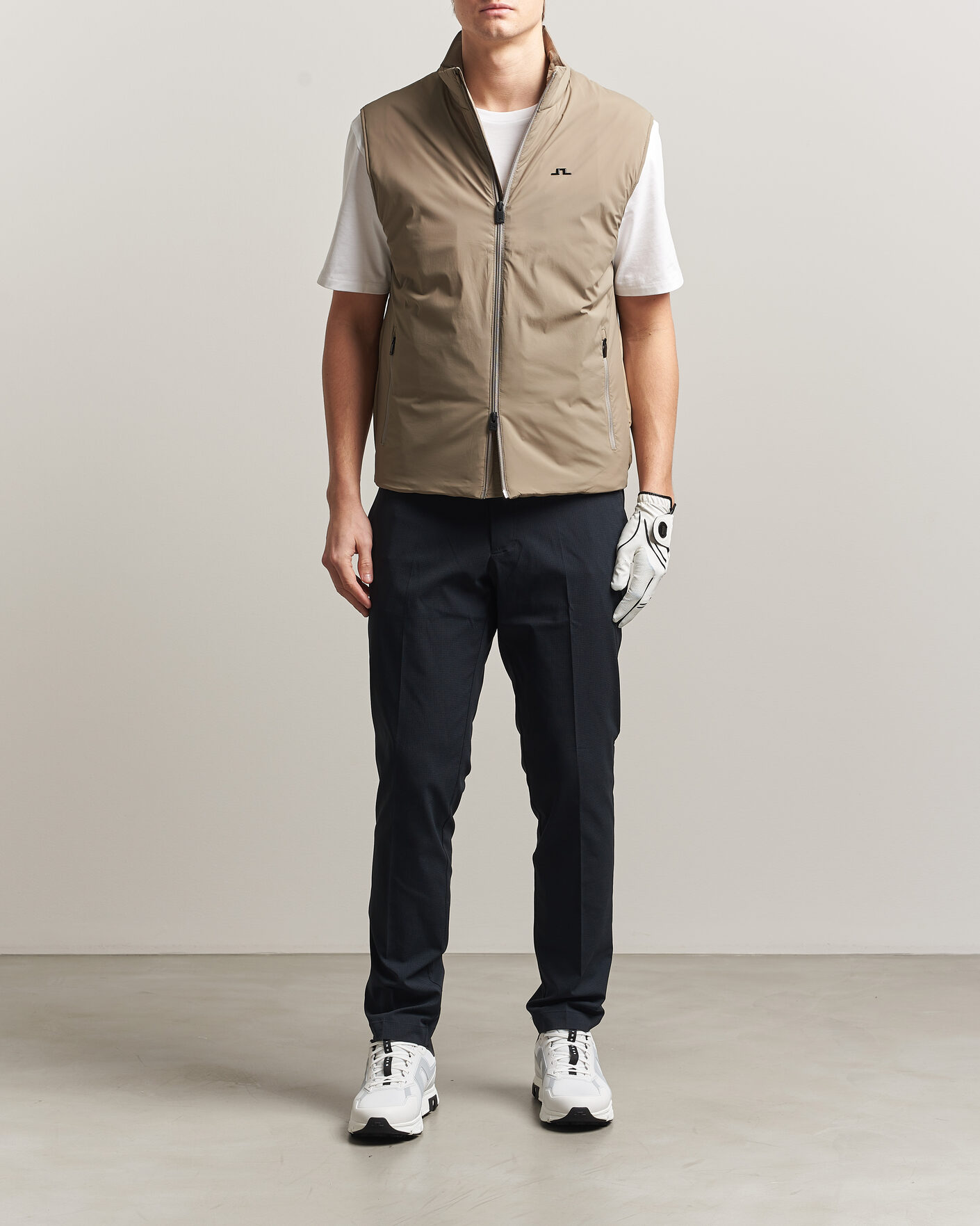 Herren | Westen | J.Lindeberg | Timor Hybrid Vest Brindle