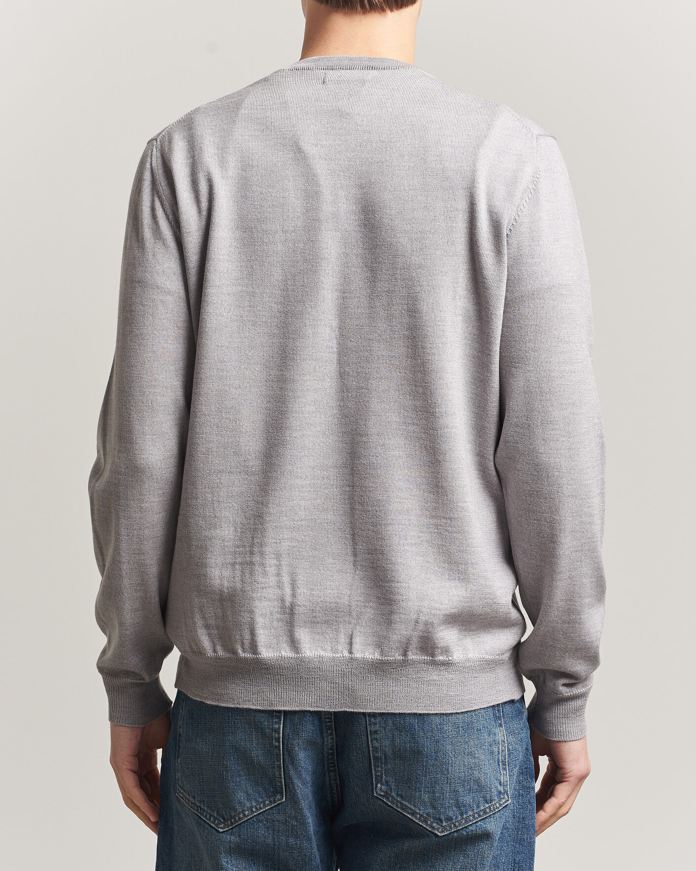 Herren | Pullover | J.Lindeberg | Lymann Merino V-Neck Pullover Light Grey Melange