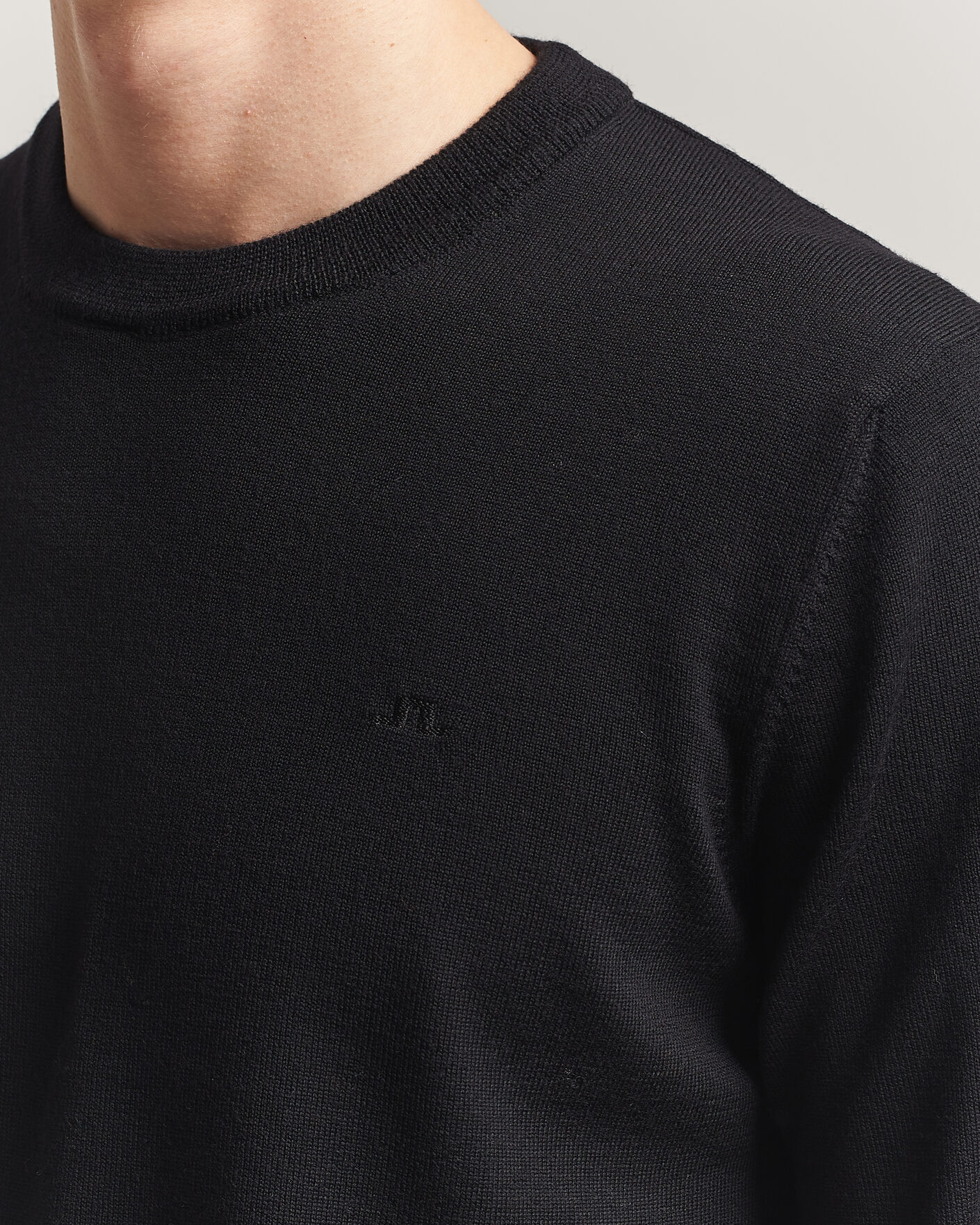 Herren | Pullover | J.Lindeberg | Keane Merino Crew Neck Pullover Black