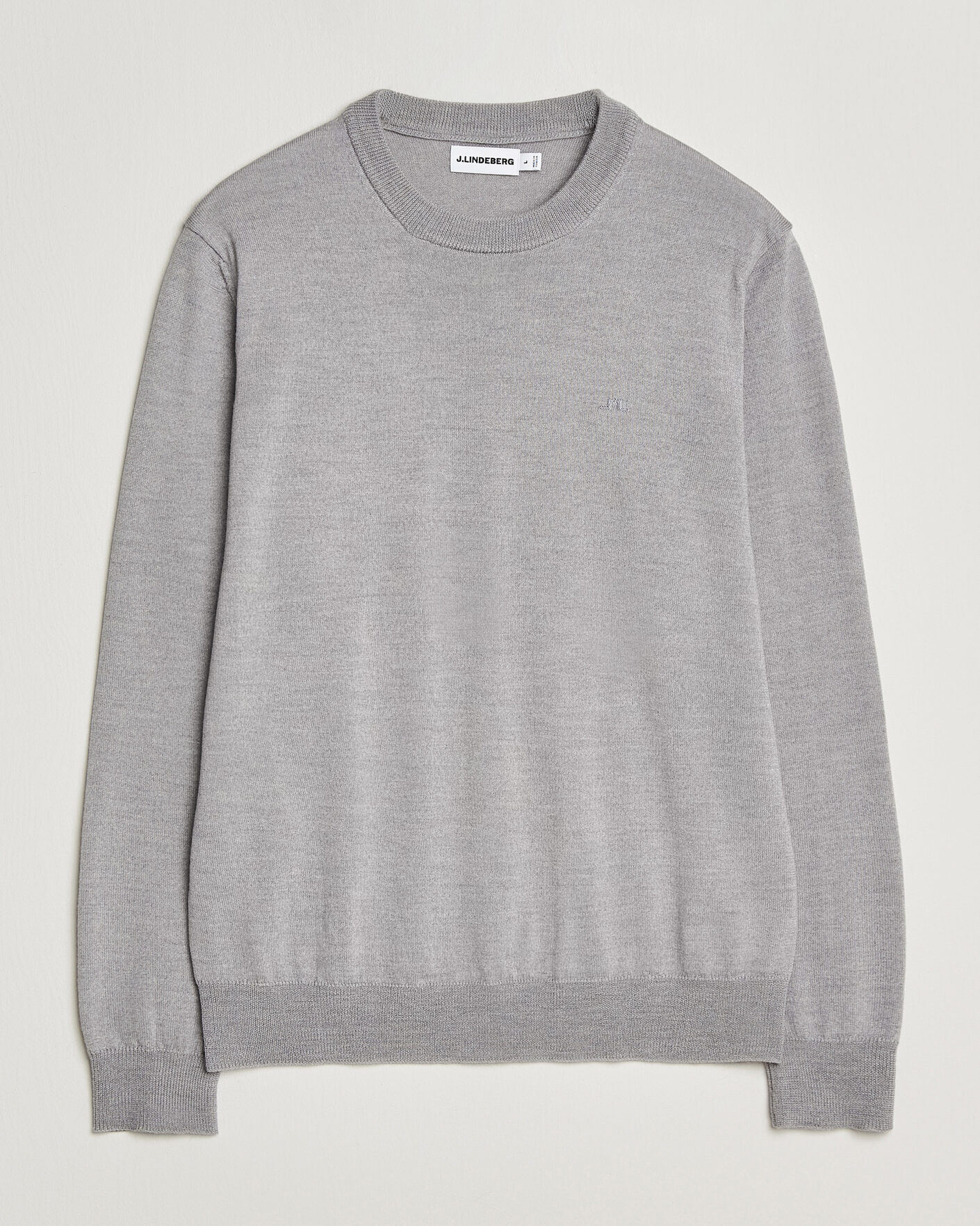Herren | Pullover | J.Lindeberg | Keane Merino Crew Neck Pullover Light Grey Melange
