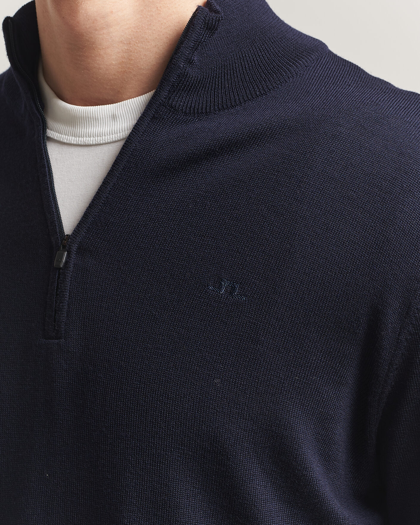 Herren | Pullover | J.Lindeberg | Kiyan Merino Half Zip JL Navy