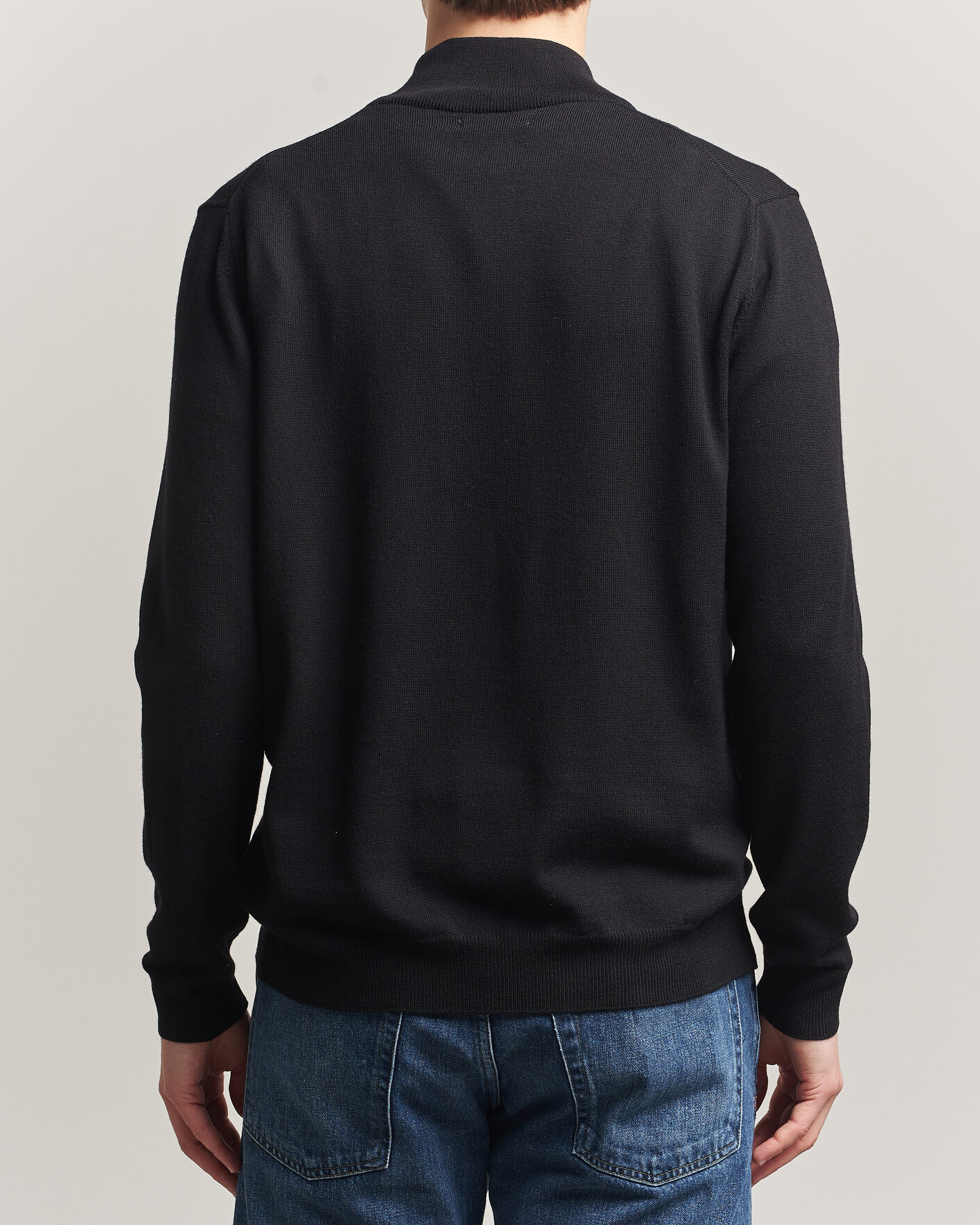Herren | Pullover | J.Lindeberg | Kiyan Merino Half Zip Black