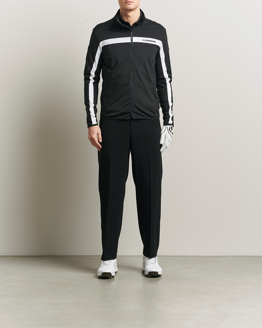Herren | Pullover | J.Lindeberg | Jarvis Mid Layer Full Zip Black