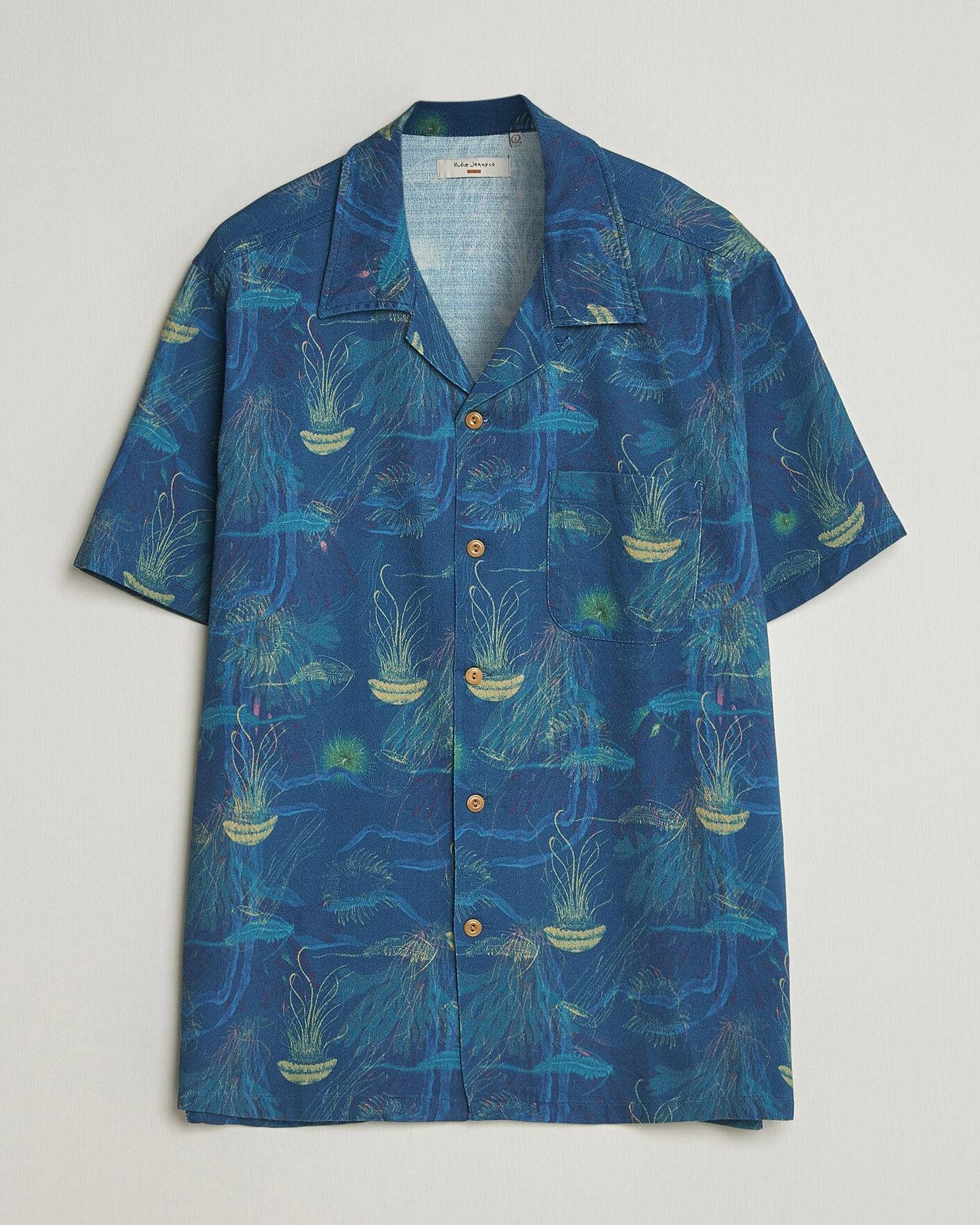 Herren | Hemden | Nudie Jeans | Arvid Hawaii Shirt Deep Sea