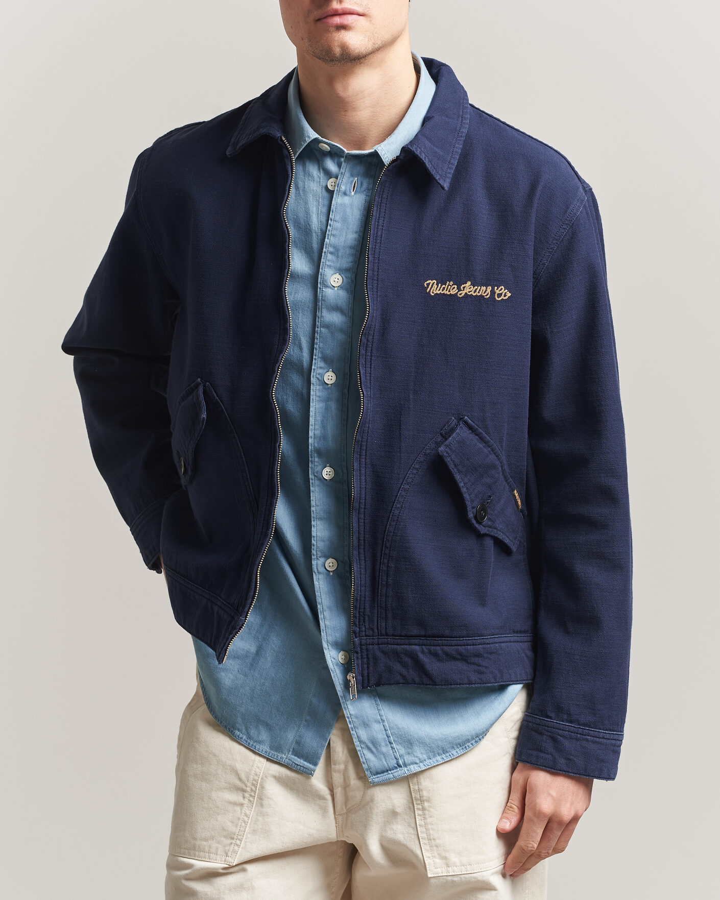 Herren | Jacken | Nudie Jeans | Blake Embroided Jacket Navy
