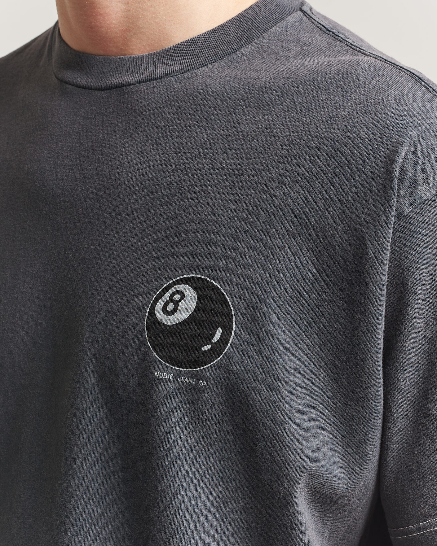 Herren | T-Shirts | Nudie Jeans | Koffe Printed T-Shirt Antracite