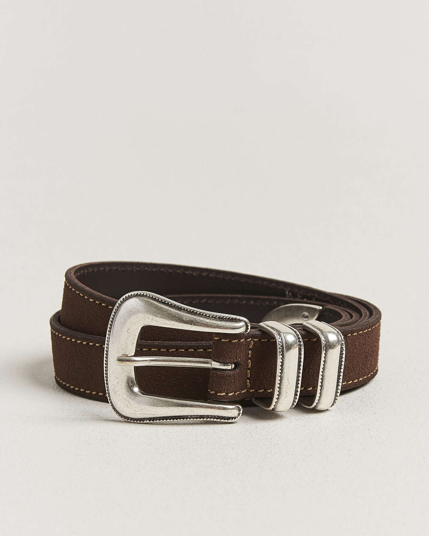 Herren | Gürtel | Nudie Jeans | Western Suede Belt Dark Brown