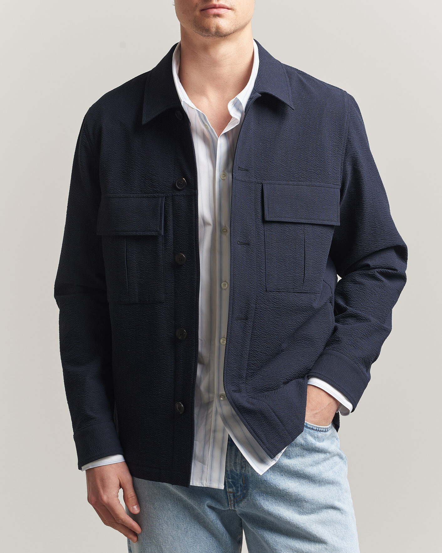 Herren | Hemden | Paul Smith | Cotton Overshirt Navy