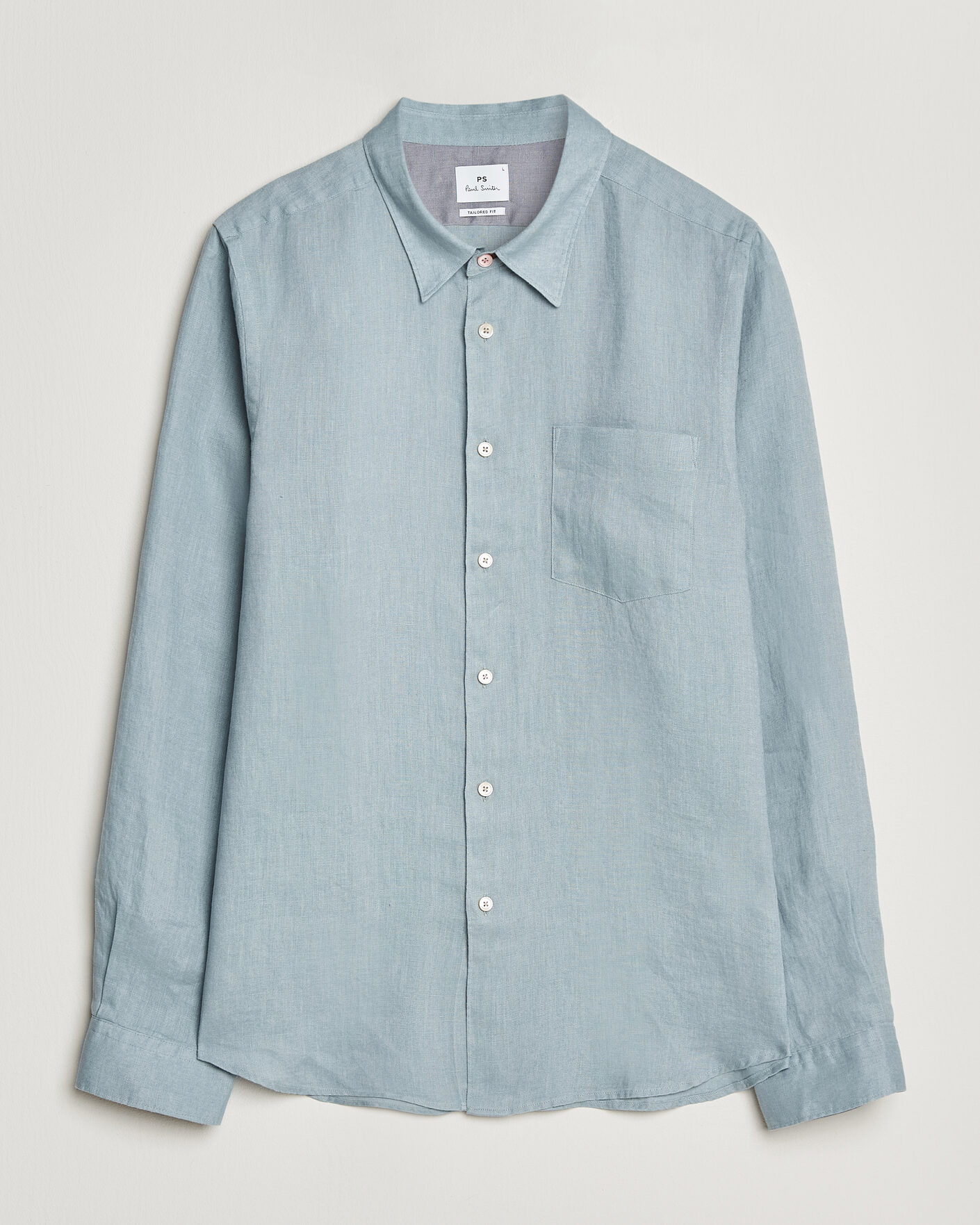 Herren | Hemden | PS Paul Smith | Tailored Fit Linen Shirt Light Blue