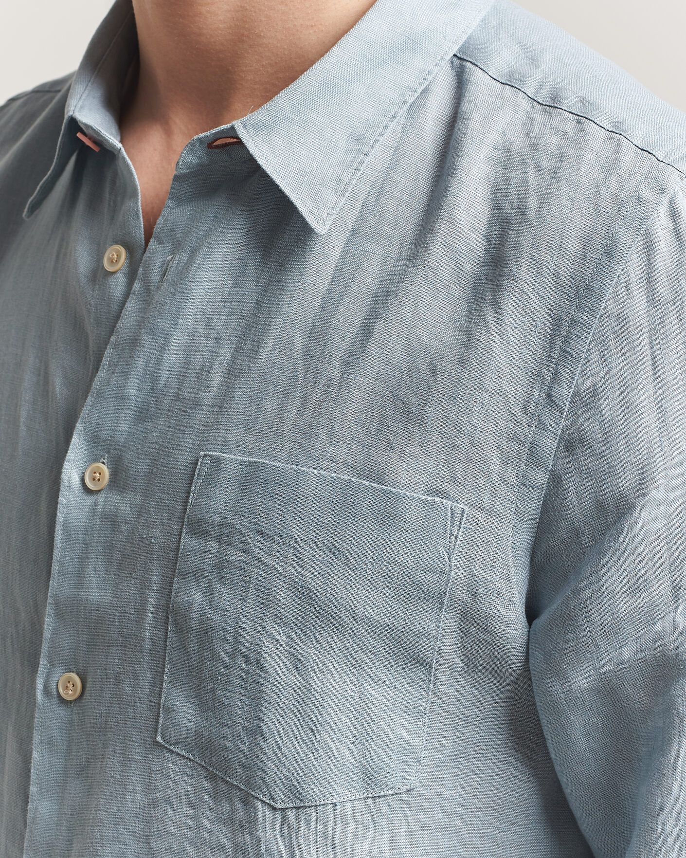 Herren | Hemden | PS Paul Smith | Tailored Fit Linen Shirt Light Blue