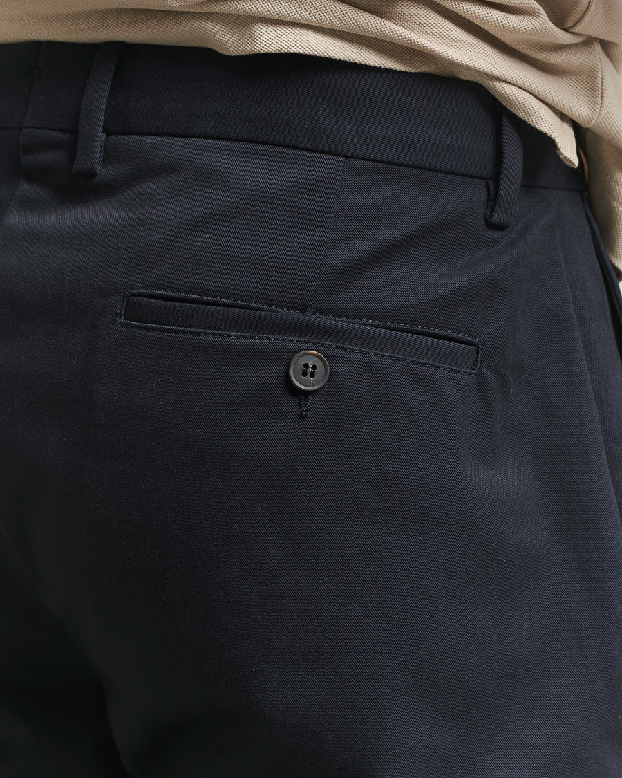 Herren | Hosen | Sunspel | Soft Cotton Drill Trousers Navy