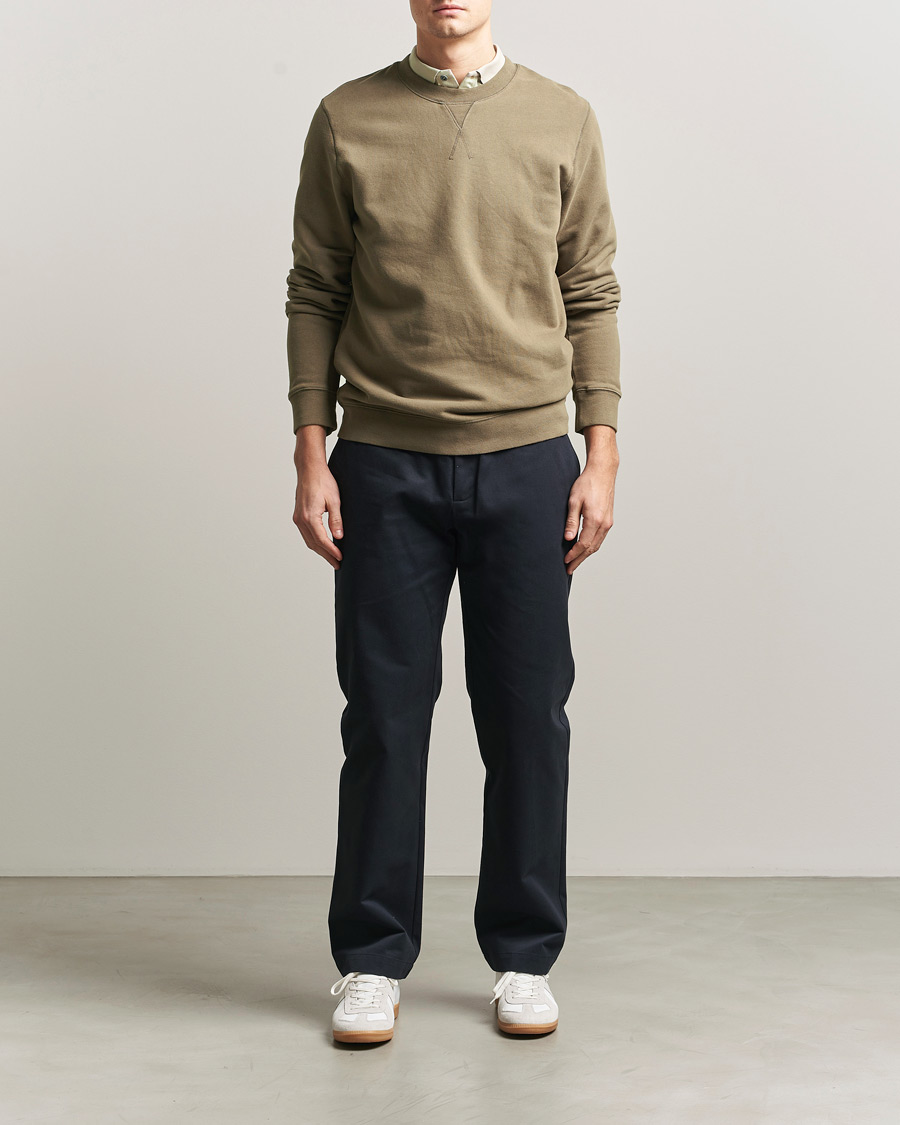 Herren | Pullover | Sunspel | Loopback Sweatshirt Dark Cedar