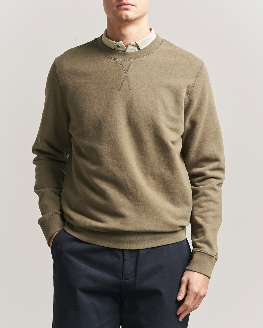 Herren | Pullover | Sunspel | Loopback Sweatshirt Dark Cedar