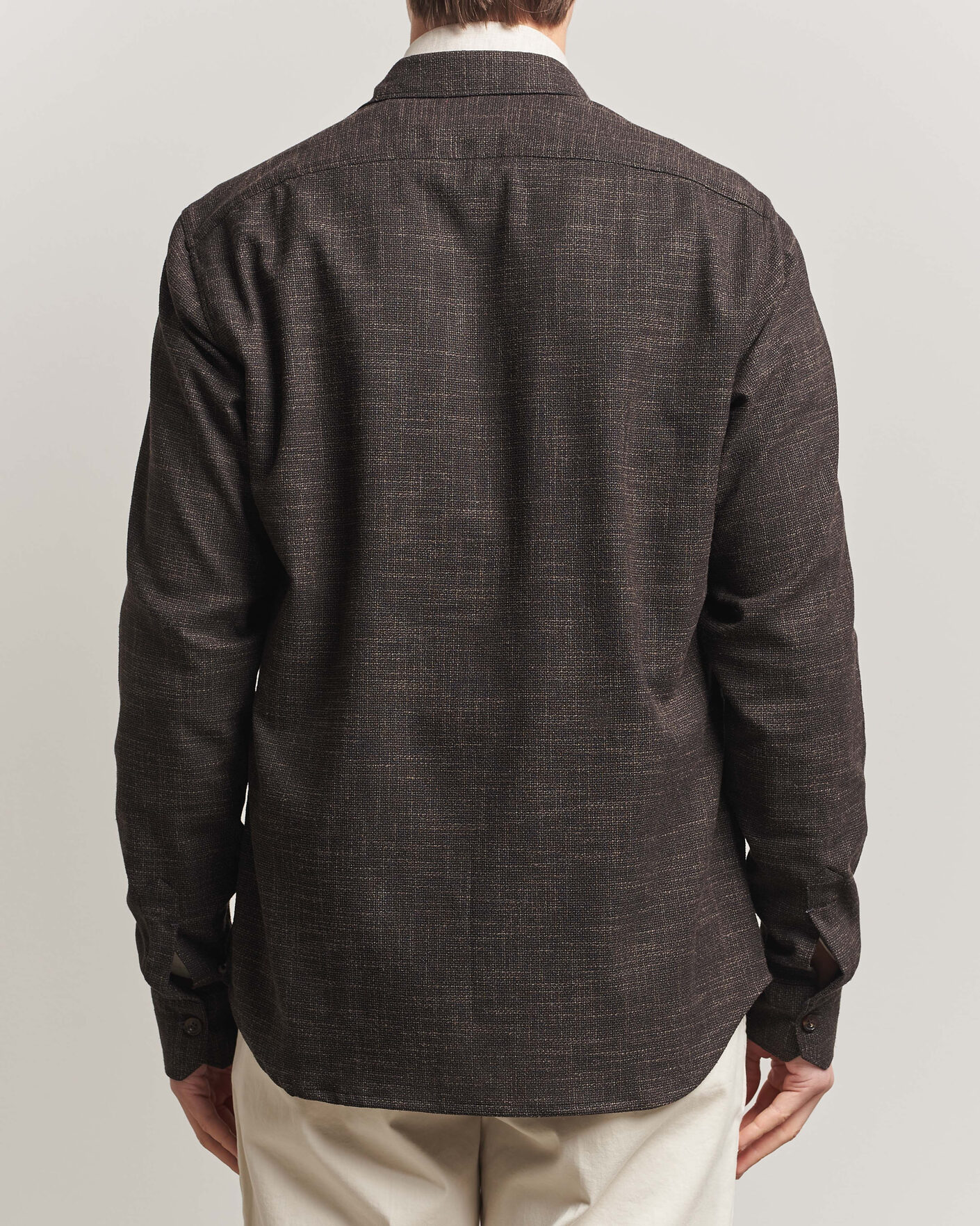 Herren | Hemden | Kiton | Virgin Wool Overshirt Dark Brown
