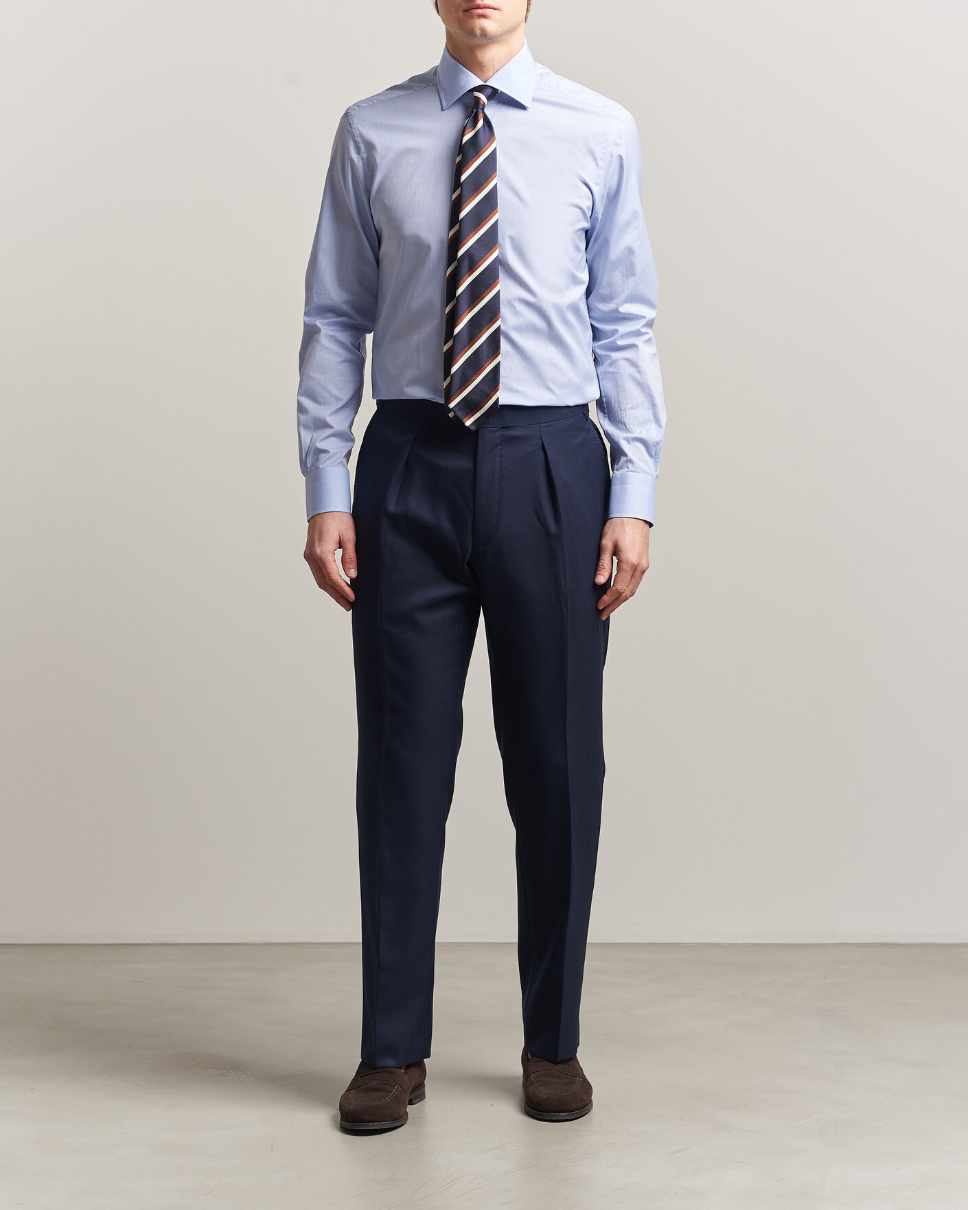 Herren | Hemden | Kiton | Slim Fit Dress Shirt Light Blue