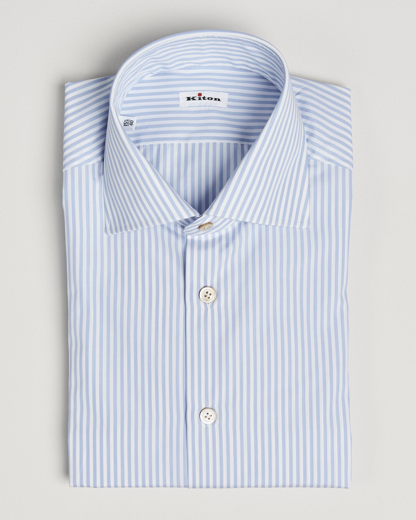 Herren | Hemden | Kiton | Slim Fit Dress Shirt Light Blue Stripe