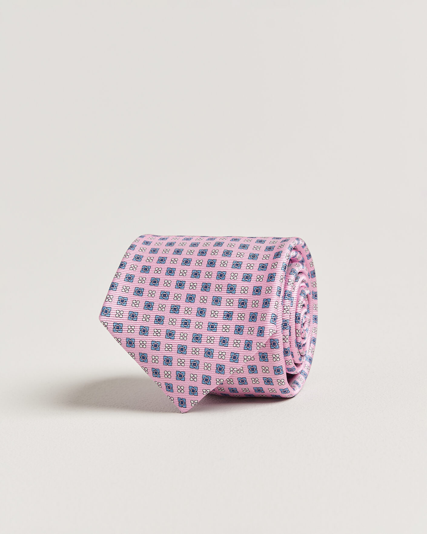 Herren | Krawatten | Kiton | Printed Flower Silk Tie Pink