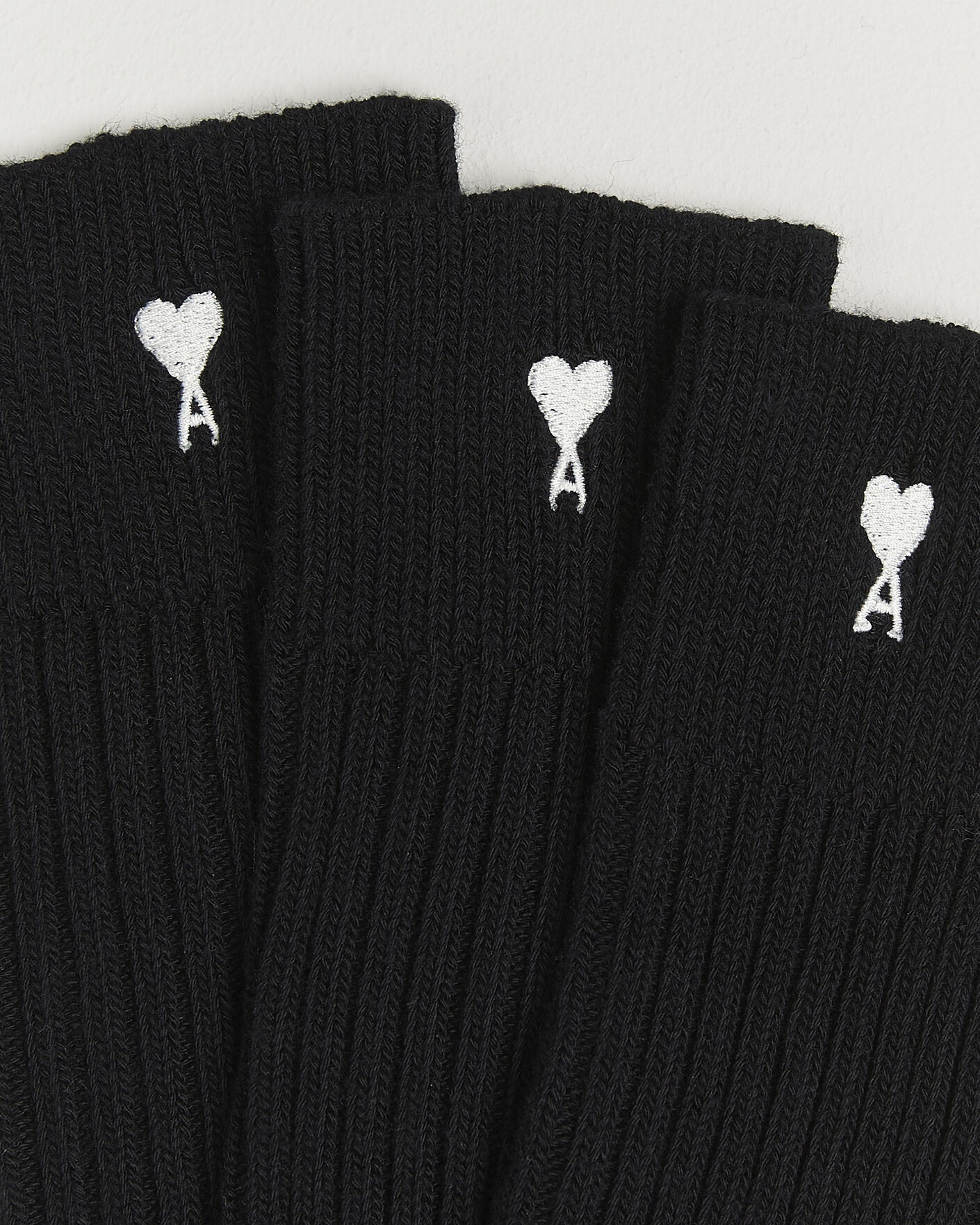 Herren | Unterwäsche | AMI | 3-Pack Heart Logo Cotton Socks Black