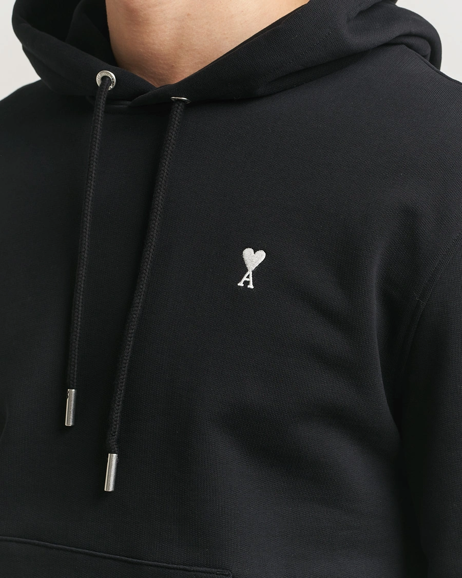 Herren | Pullover | AMI | Contrast Heart Logo Hoodie Black