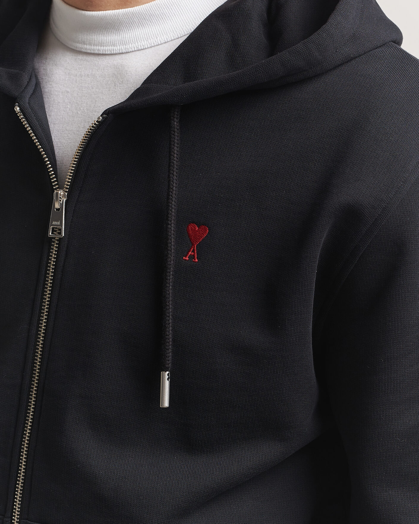 Herren | Pullover | AMI | Heart Logo Full Zip Hoodie Black