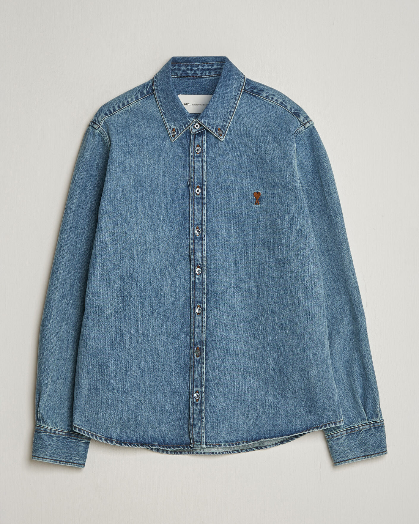 Herren | Hemden | AMI | Denim Overshirt Used Blue