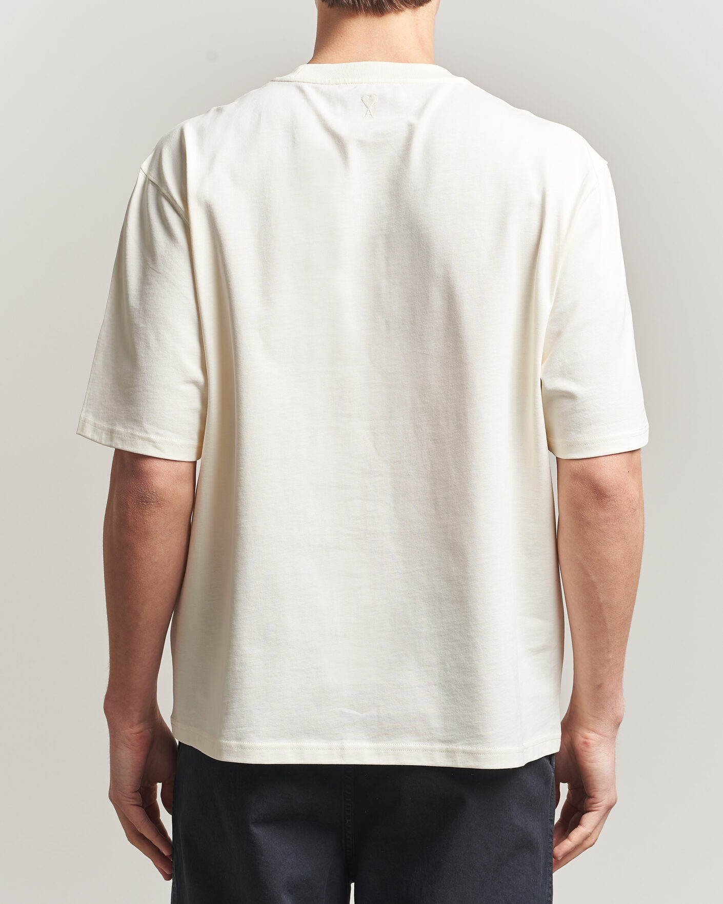 Herren | T-Shirts | AMI | Boxy Fit Printed T-Shirt Creme