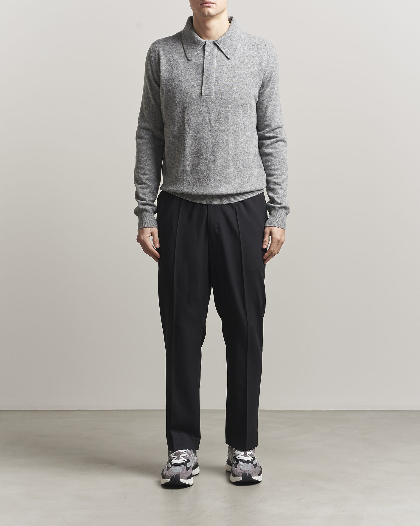 Herren | Hosen | AMI | Wool Drawstring Trousers Black