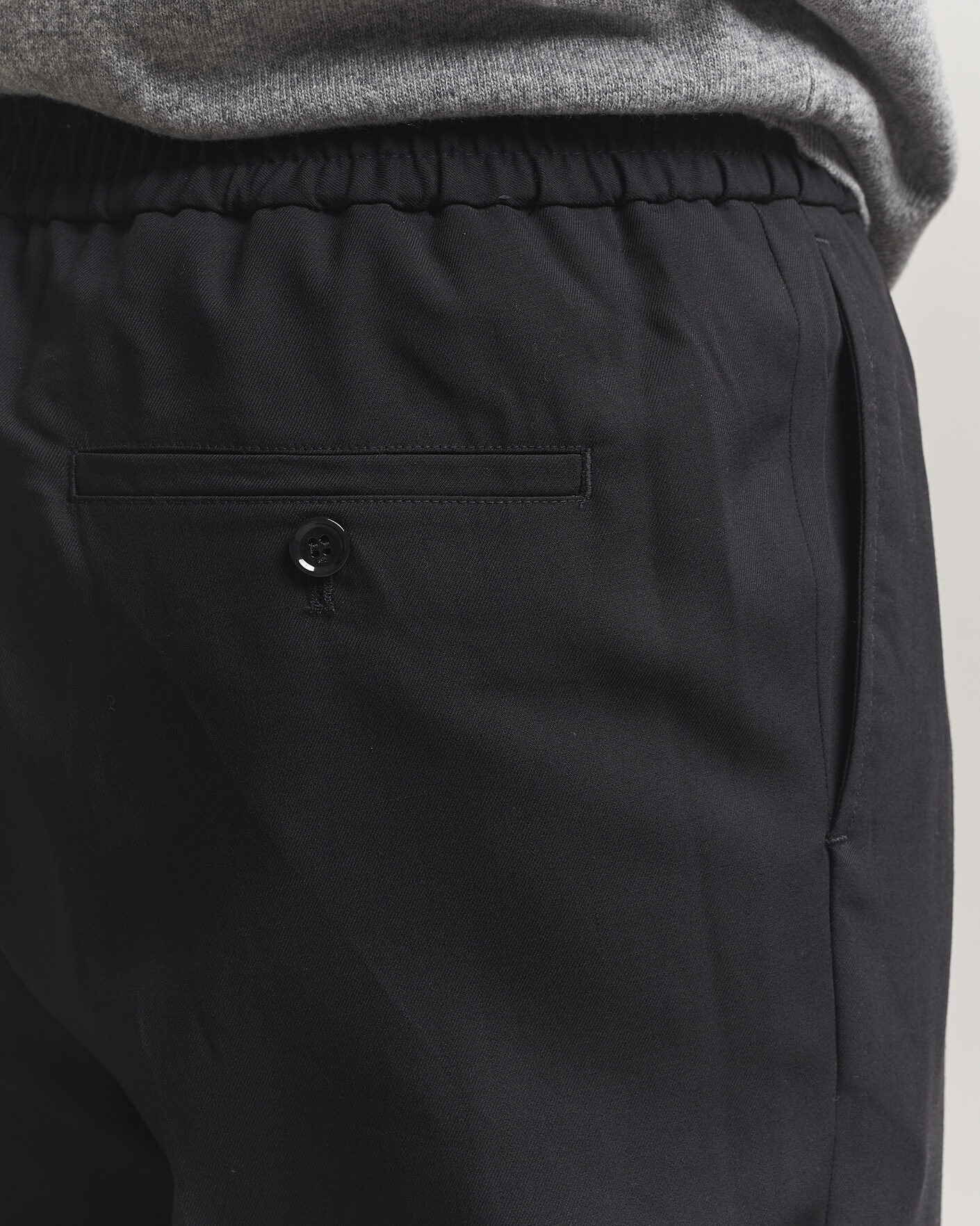 Herren | Hosen | AMI | Wool Drawstring Trousers Black