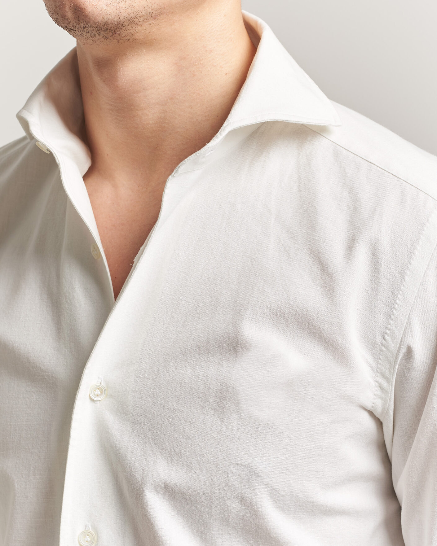 Herren | Hemden | 100Hands | Washed Japanese Denim Shirt Off White