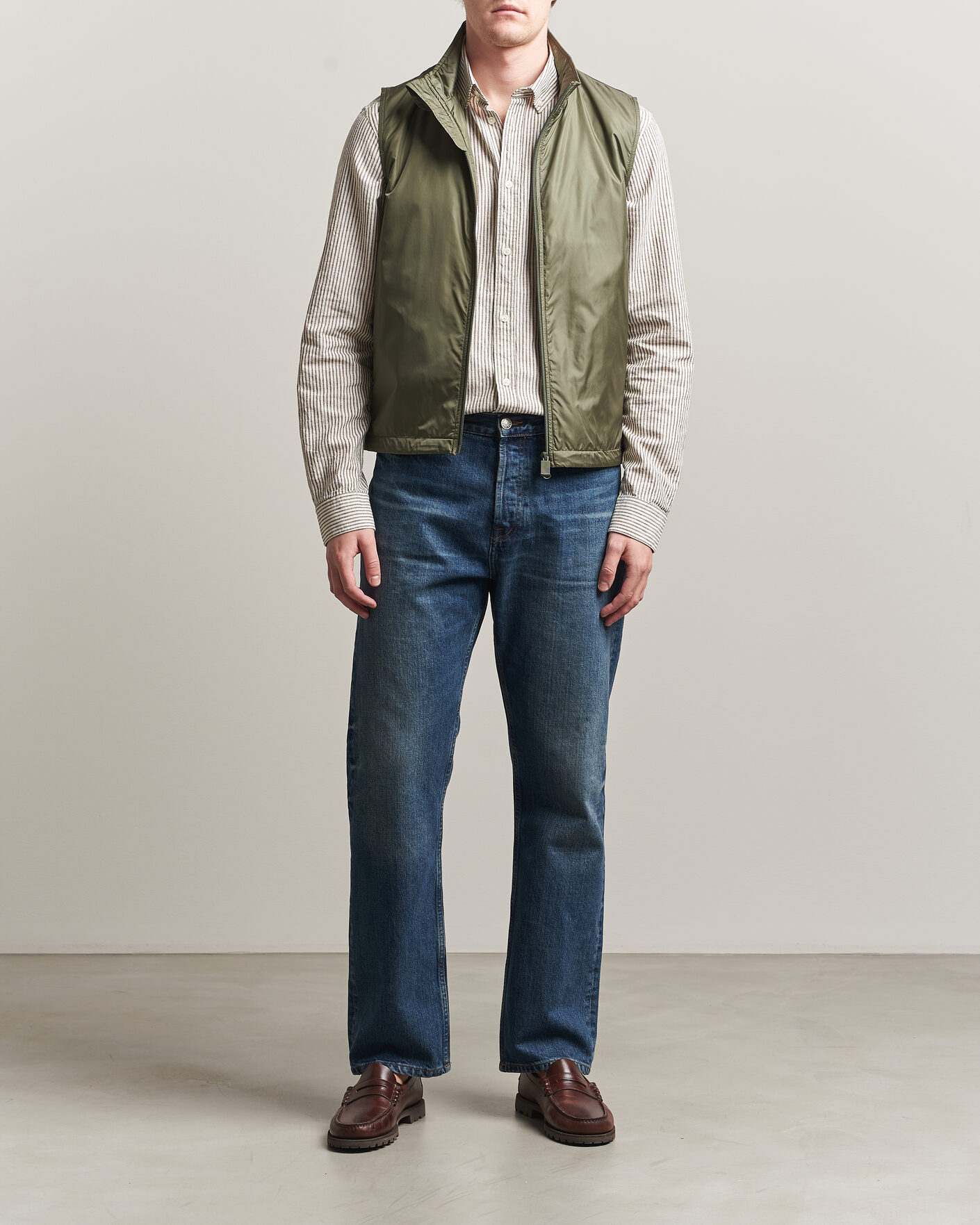 Herren | Westen | Aspesi | Vernes Nylon Gilet Olive