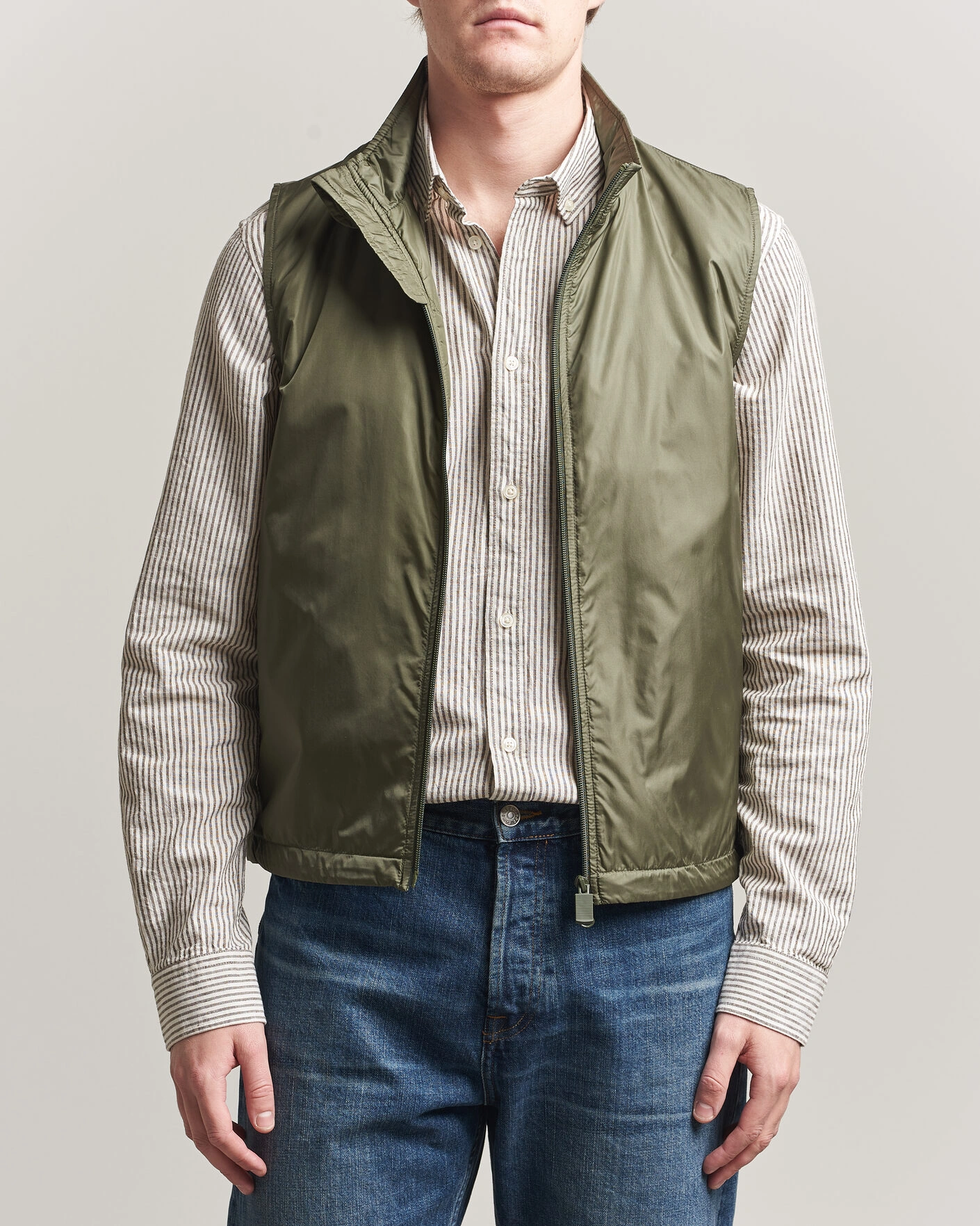 Herren | Westen | Aspesi | Vernes Nylon Gilet Olive