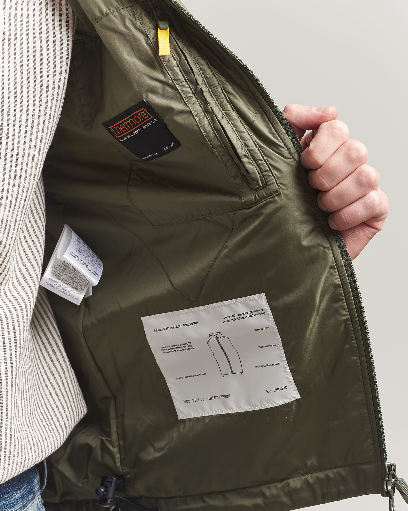 Herren | Westen | Aspesi | Vernes Nylon Gilet Olive