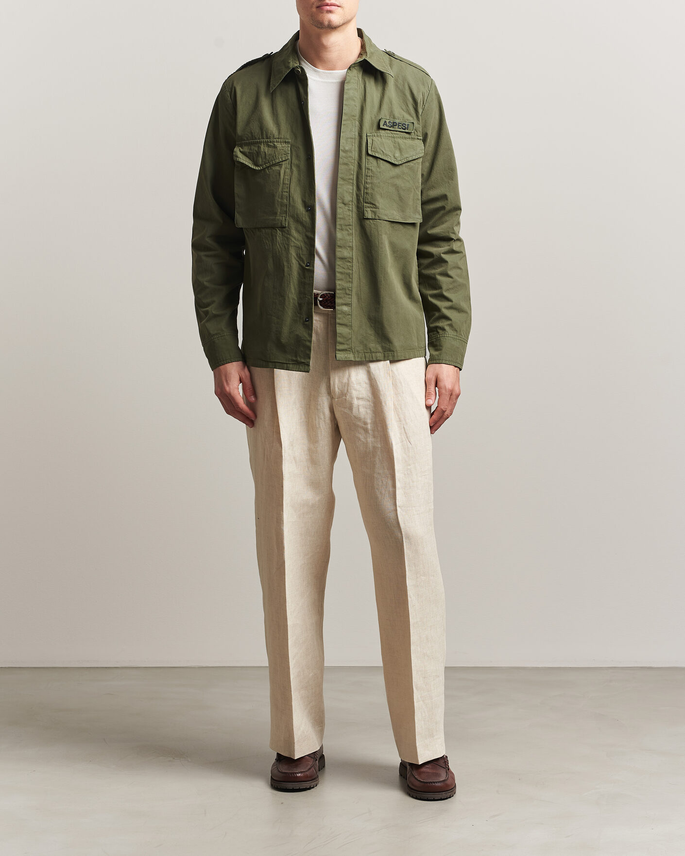 Herren | Jacken | Aspesi | Cotton Field Shirt Olive