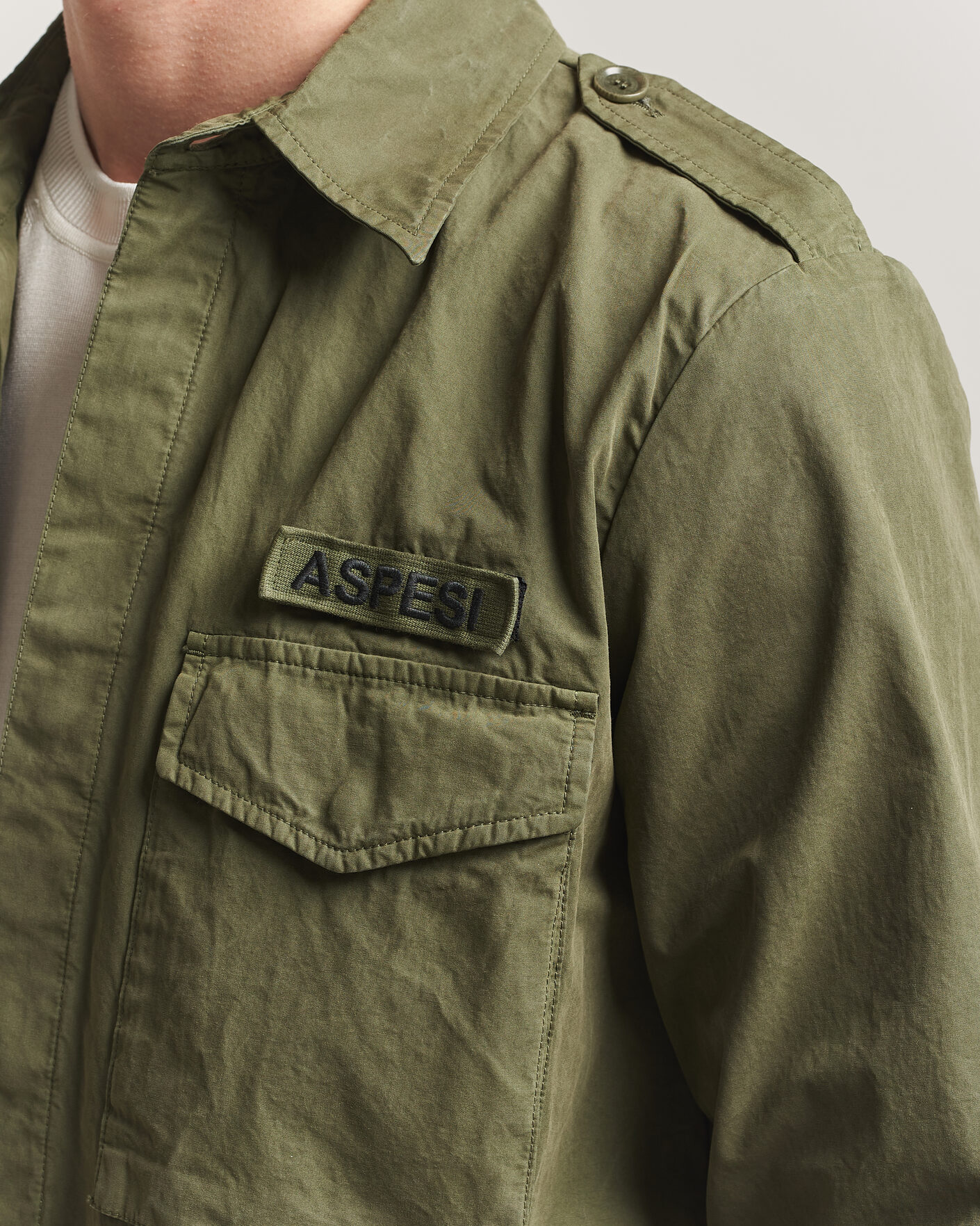 Herren | Jacken | Aspesi | Cotton Field Shirt Olive