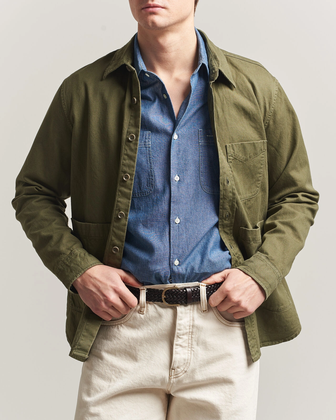 Herren | Jacken | Aspesi | Garment Dyed Utility Shirt Military