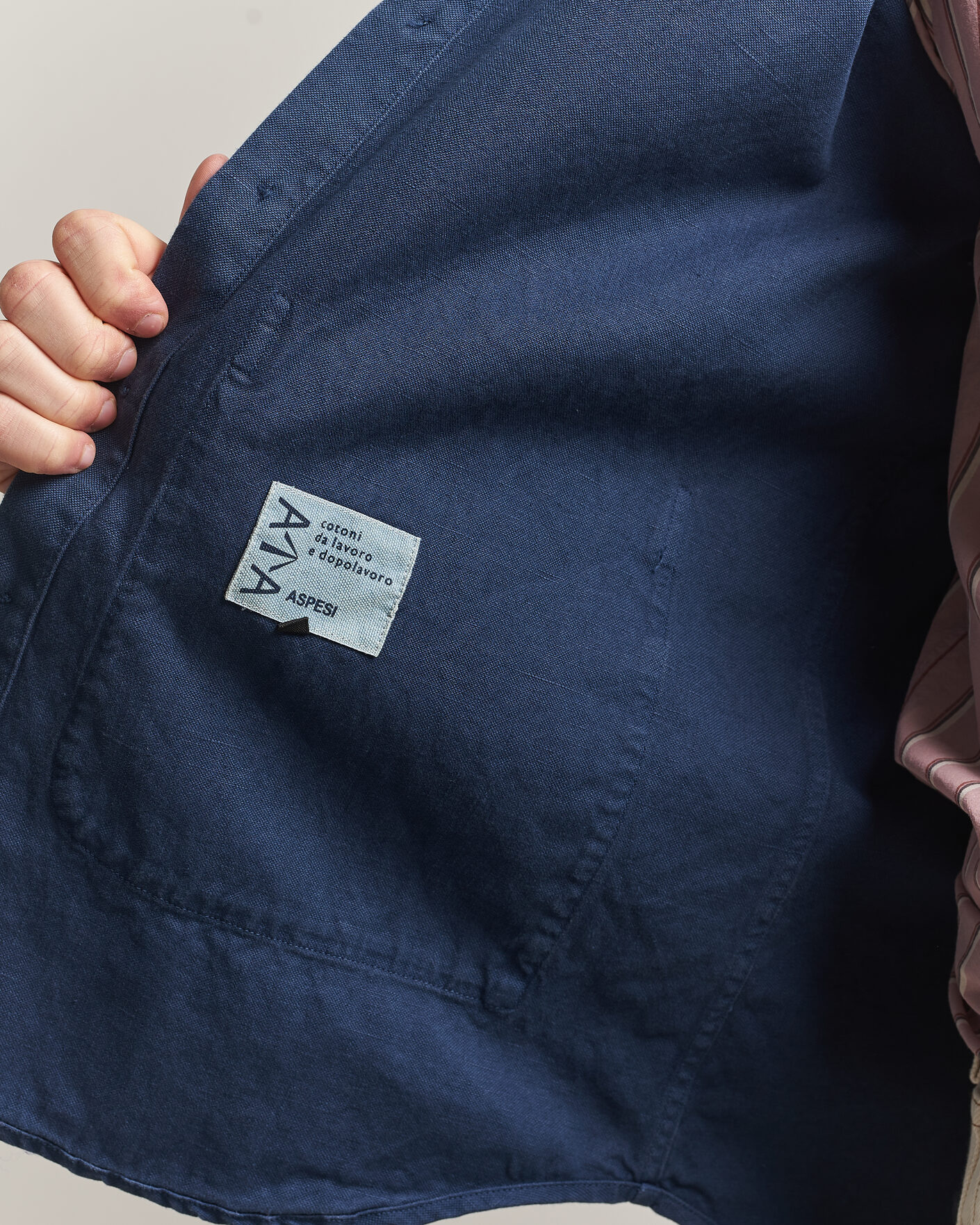 Herren | Jacken | Aspesi | Garment Dyed Utility Shirt Dark Blue