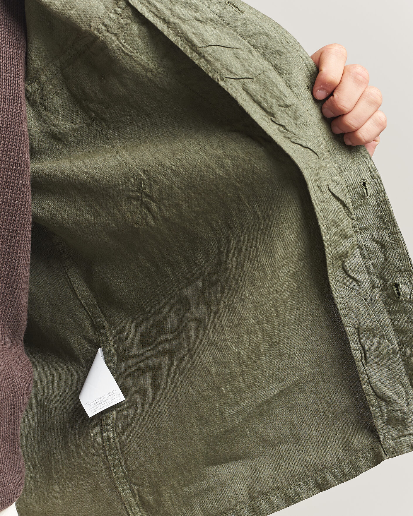 Herren | Jacken | Aspesi | Linen Overshirt Military