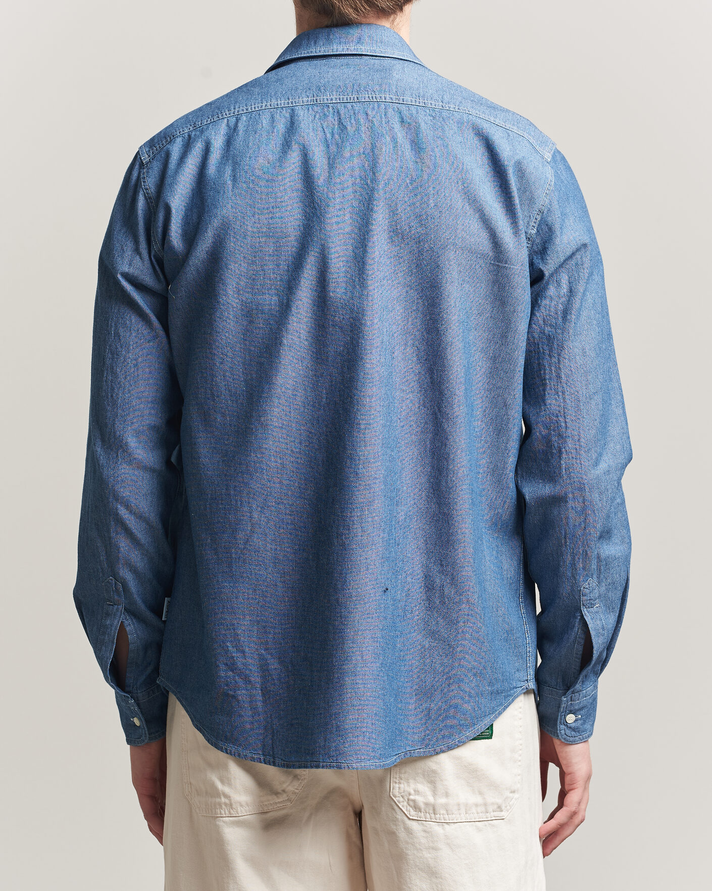 Herren | Hemden | Aspesi | Chambray Work Shirt Medium Blue