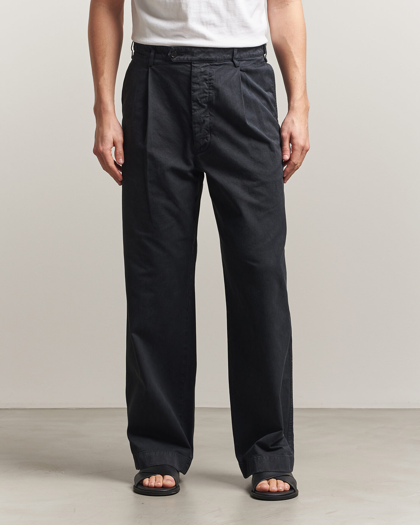 Herren | Hosen | Auralee | Garment Dyed Finx Chinos Black