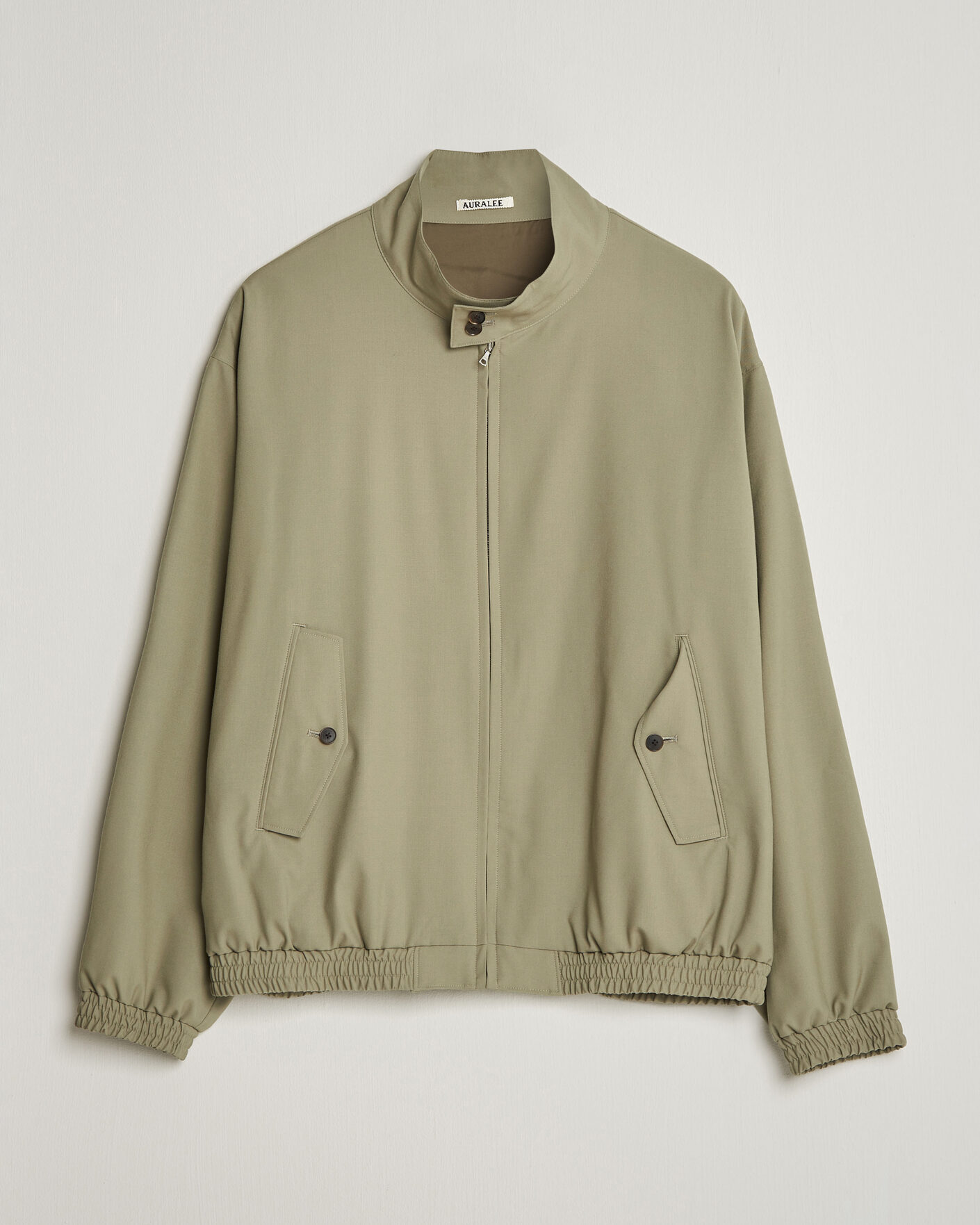 Herren | Jacken | Auralee | Wool Zip Bomber Jacket Light Khaki