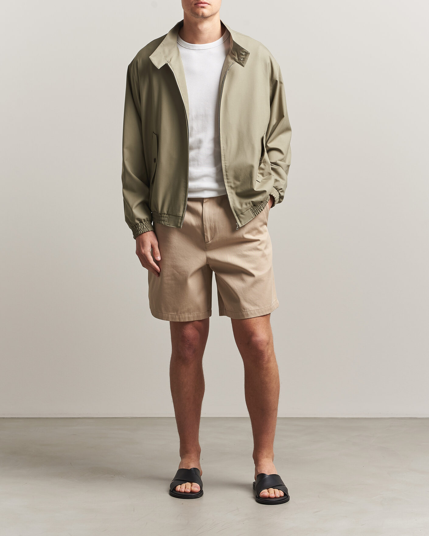 Herren | Jacken | Auralee | Wool Zip Bomber Jacket Light Khaki