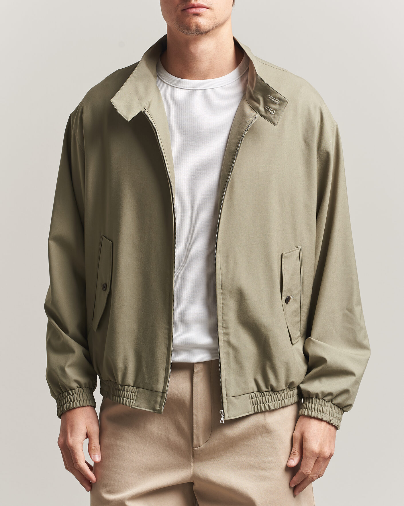 Herren | Jacken | Auralee | Wool Zip Bomber Jacket Light Khaki